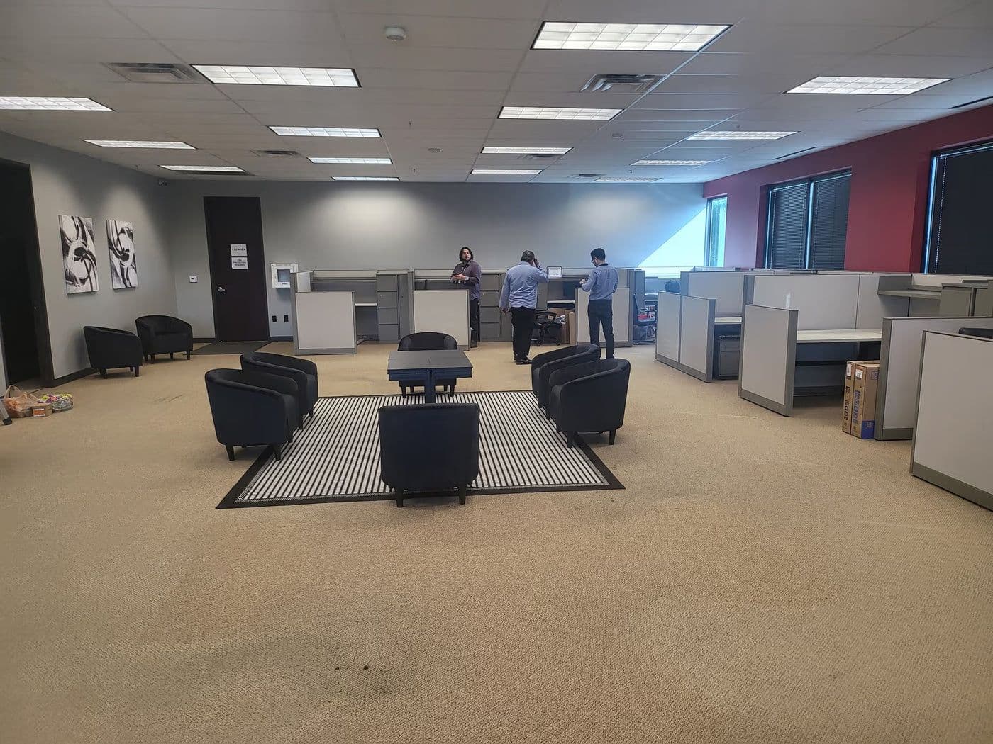 28 cubicles reworked into 14 workstations for Renaissance Network, Flower Mound, TX